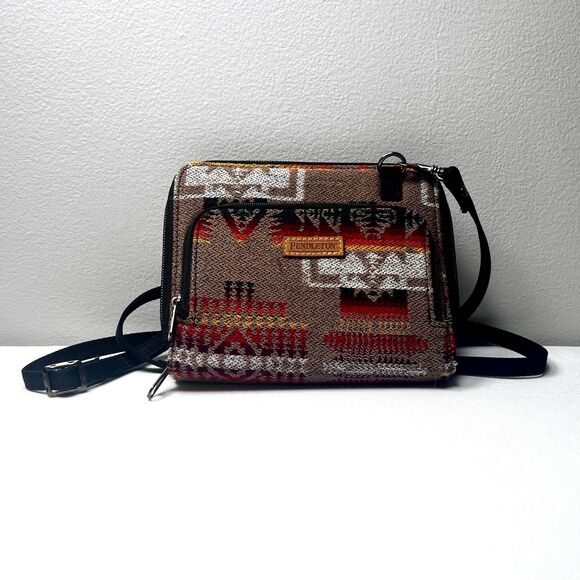 Pendleton Crossbody Wallet Purse – Wool Jacquard Southwest Pattern - Picture 2 of 8